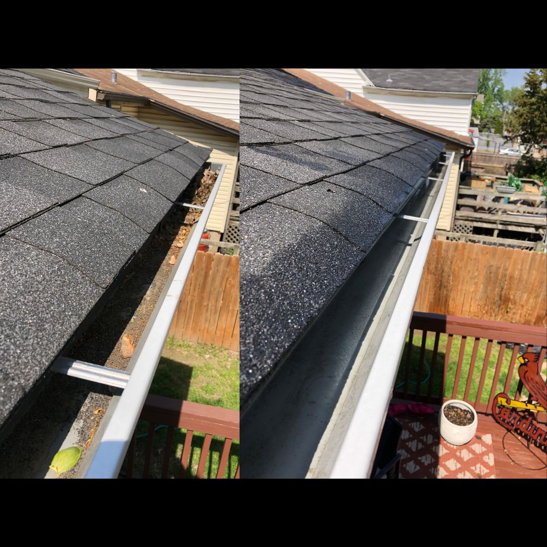 Fast Gutter Cleaning performed in St. Louis, Missouri